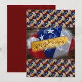 我々アメリカ国旗 招待状 (正面/裏面)