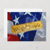 我々アメリカ国旗 案内ポストカード (正面/裏面)