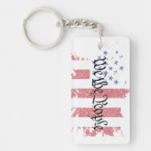 我々アメリカ平和国旗のスプラット キーホルダー (正面)