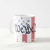我々アメリカ平和国旗のスプラット コーヒーマグカップ (正面左)