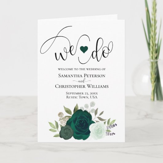 我々エメラルドエレガントグリーンボホバラ結婚ズ プログラム (正面)