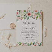 我々エレガントはまだ誓いの更新を行う優美なフローラ 招待状