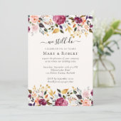 我々エレガントはまだ誓いの更新を行う結婚フローラ 招待状 (スタンド正面)