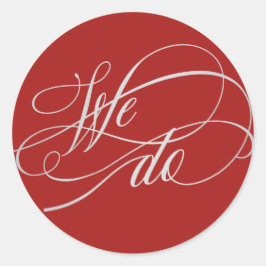 我々エレガントはレッドの結婚脚本を書く ラウンドシール