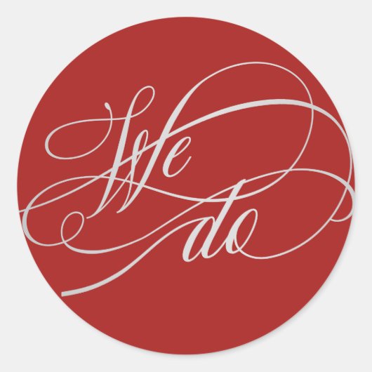 我々エレガントはレッドの結婚脚本を書く ラウンドシール (正面)