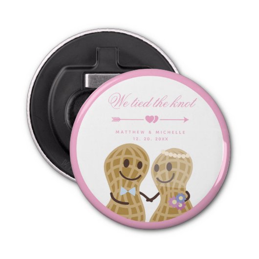 我々エレガントは可愛い発表を結び結婚つけた 栓抜き (正面)