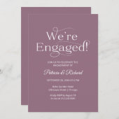 我々エレガントは婚約パーティ婚約した招待状 案内状 (正面/裏面)