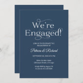 我々エレガントは婚約パーティ婚約した招待状 案内状 (正面/裏面)