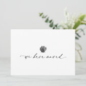 我々エレガントは手書きシンプルスクリプトを移動した サンキューカード (スタンド正面)