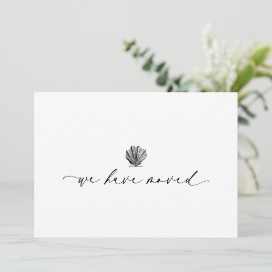 我々エレガントは手書きシンプルスクリプトを移動した サンキューカード (スタンド正面)