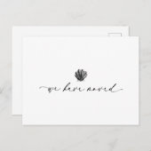 我々エレガントは手書きシンプルスクリプトを移動した ポストカード (正面/裏面)