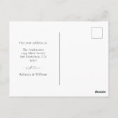 我々エレガントは手書きシンプルスクリプトを移動した ポストカード (裏面)