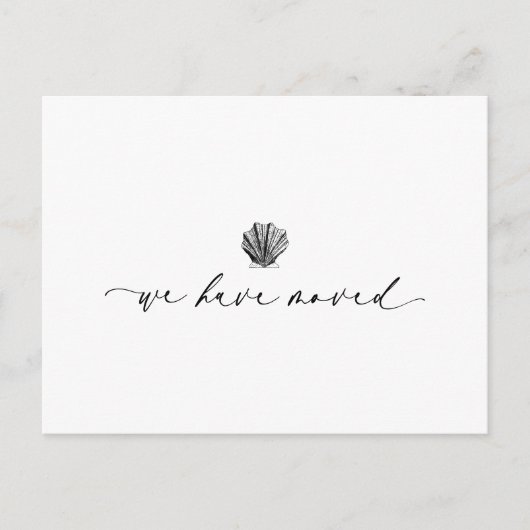 我々エレガントは手書きシンプルスクリプトを移動した ポストカード (正面)
