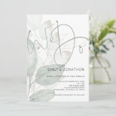 我々エレガントは水彩画の葉の台本を作結婚る 招待状 (スタンド正面)