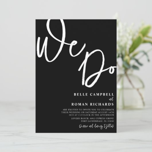 我々エレガントは黒白の台本を作結婚る 招待状 (スタンド正面)