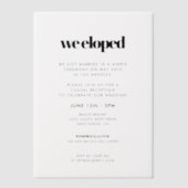 我々エロプシンプルルChic ベラム紙招待状 (正面)