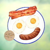 我々カスタマイズは朝食を提供する終日エッグベーコン ウィンドウサイン (シート3)