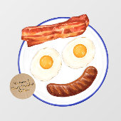 我々カスタマイズは朝食を提供する終日エッグベーコン ウィンドウサイン (シート)