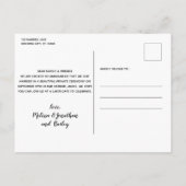 我々カスタムが駆け落ち結婚した写真犬の駆け落ち 案内ポストカード (裏面)