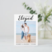 我々カスタムが駆け落ち結婚した写真犬の駆け落ち 案内ポストカード (スタンド正面)