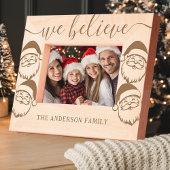 我々サンタフ信じァミリの名前クリスマス記念の酒 レーザー彫刻フレーム