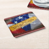 我々ザピープルアメリカンフラッグスクエア紙コースター スクエアペーパーコースター (アングル)