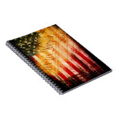 我々ザ・ピープルヴィンテージレトロロックアメリカ国旗 ノートブック (右側)