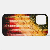 我々ザ・ピープルヴィンテージレトロロックアメリカ国旗 Case-Mate iPhoneケース (裏面 (横))