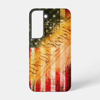 我々ザ・ピープルヴィンテージレトロロックアメリカ国旗 SAMSUNG GALAXY S22ケース