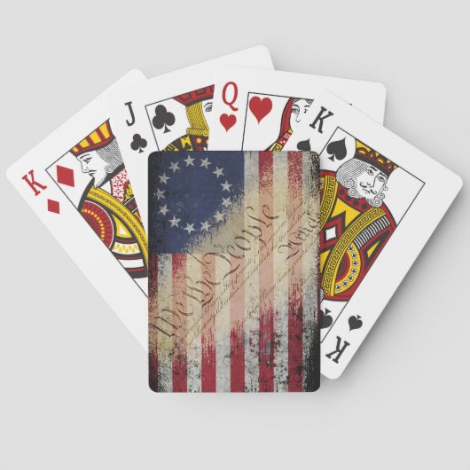 我々ザ・ピープル・ベッツィ・ロスヴィンテージ米国国旗 トランプ (裏面)