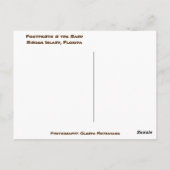 我々シャベル砂ではなく雪 – 砂の足跡 ポストカード (裏面)