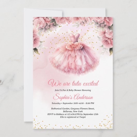 我々チュウワクワク赤ちゃんシャワー招待状 招待状 (正面)