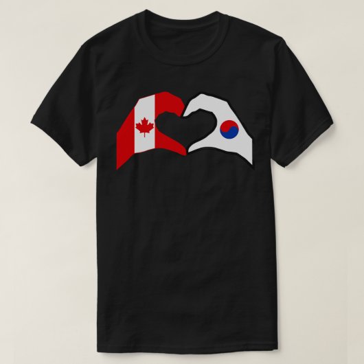 我々ハートカナダ韓国愛国国旗シリーズ Tシャツ (デザイン正面)