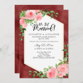 我々バ得ル結婚したグンディ・フローラ結婚の駆け落ち 招待状 (正面/裏面)