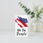 *~*我々ピープル水彩米国国旗 名刺 (スタンド正面)