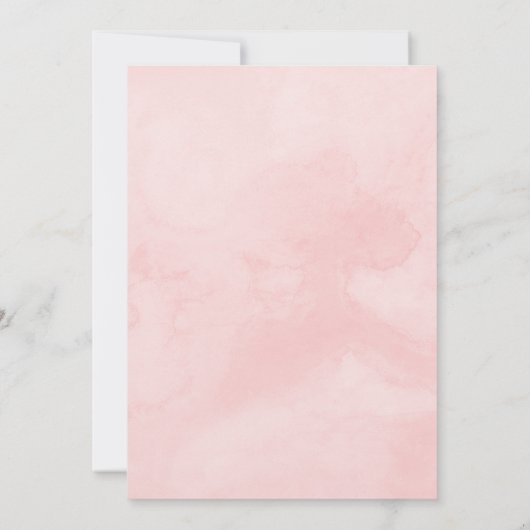 我々ピ得ンク結婚したフローラ結婚の駆け落ち 招待状 (裏面)