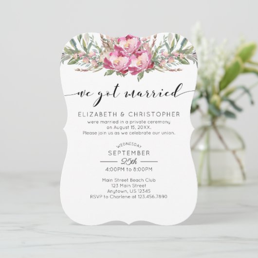 我々ピ得ンク結婚したフローラ結婚の駆け落ち 招待状 (スタンド正面)