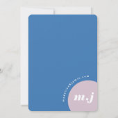 我々ブルーモダン&パーはっきりしたプルレトロ抽象芸術 招待状 (裏面)