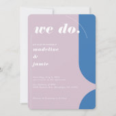 我々ブルーモダン&パーはっきりしたプルレトロ抽象芸術 招待状 (正面)