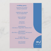 我々ブルーレトロスタイル結婚のサービスの順序を行う プログラム (裏面)