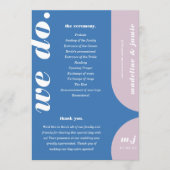 我々ブルーレトロスタイル結婚のサービスの順序を行う プログラム (正面)