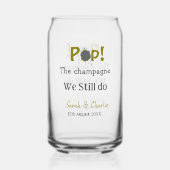 我々ポップ・アートのはまだ金ゴールドグレーのカップルnamを行うシャンパン ガラス缶 (裏面)