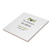 我々ポップ・アートのはまだ金ゴールドグレーのカップルnamを行うシャンパン タイル (側面)