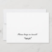 我々ミニマルは、新しい住宅引越し発表を引っ越した 招待状 (裏面)