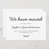 我々ミニマルは、新しい住宅引越し発表を引っ越した 招待状 (正面/裏面)