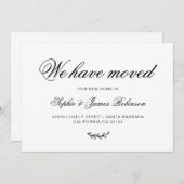 我々ミニマルは、新しい住宅引越し発表を引っ越した 招待状 (正面/裏面)