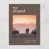 我々ミニマルはAnnouncementフォトブラウンクリーム 案内ポストカード (正面)