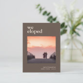 我々ミニマルはAnnouncementフォトブラウンクリーム 案内ポストカード (スタンド正面)