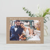 我々ミニマ得モダンリストのシンプルクラフトカード サンキューカード (スタンド正面)