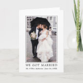 我々ミニマ得モダンリストのシンプル折り畳み 案内状 (正面)